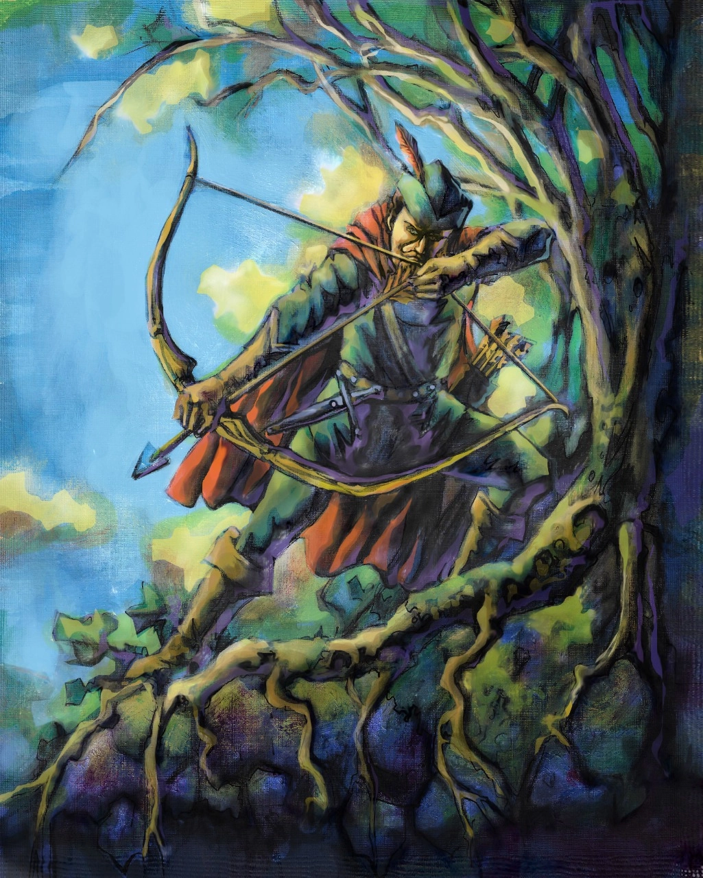 Ilustración de la baraja Cazador libreta